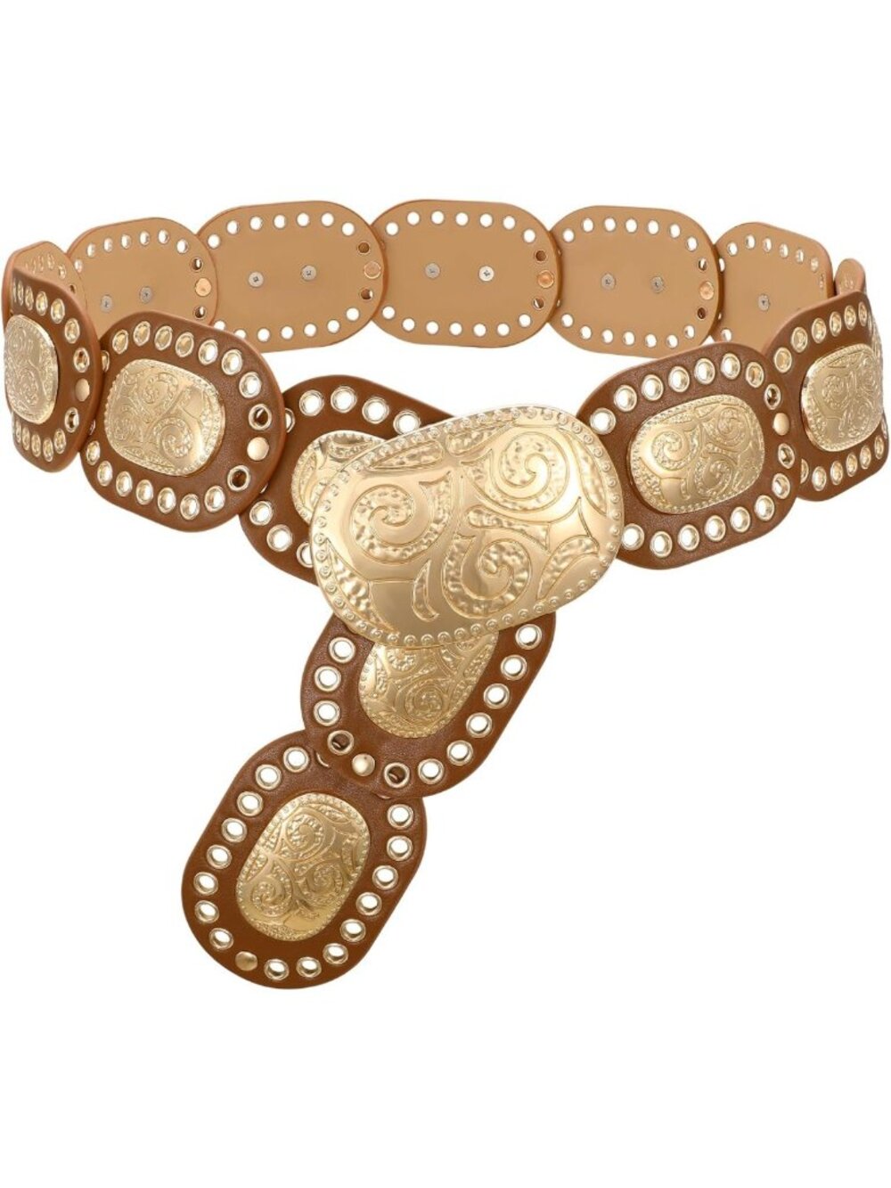 Boho Western Disc Belt for Women | Wide Concho Belt for Jeans & Dresses